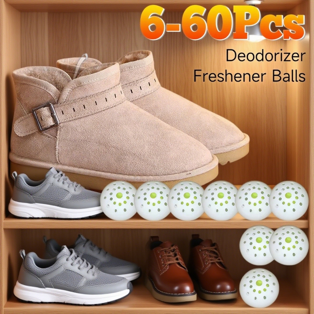 Shoe Deodorizer Ball - 6-60Pcs Deodorizer Freshener Balls Sneaker Deodorizer