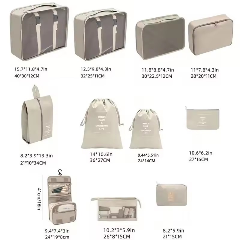 7/8/9/10 Pcs Set Travel Organi - Shoe Bag Dust reseña y precio